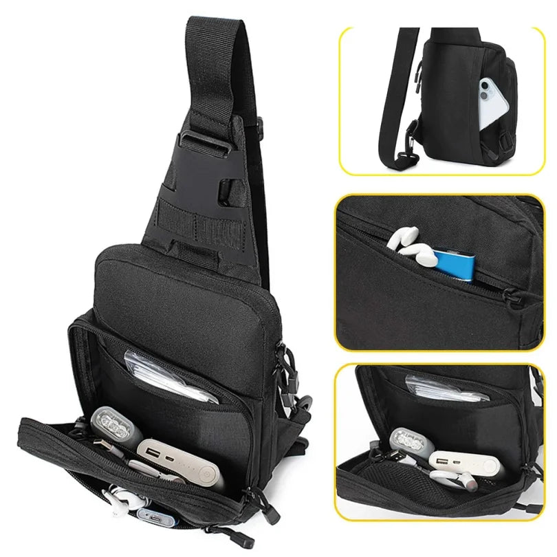 Tactical Sling Bag Concealed Carry Crossbody Gun Bag Qiuck Access Pistol Bag EDC Shoulder Chest Pack Range Bags Fanny Pack
