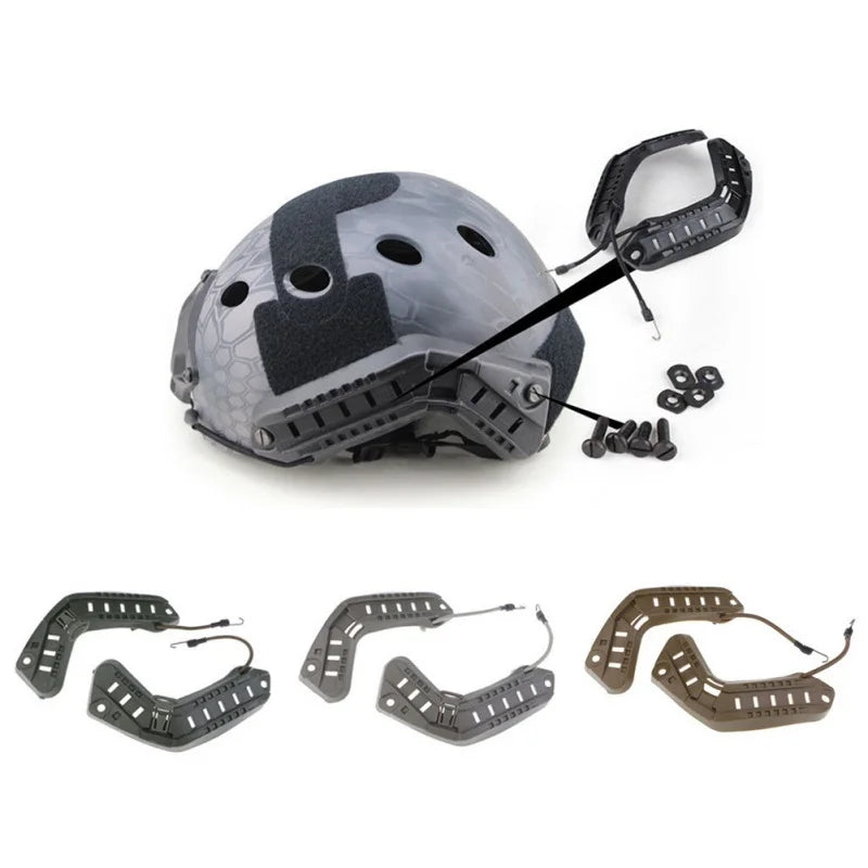 Tactical Helmet Side Rails Mount Adapter FAST Helmet Accessory Mount Rail For Tactical Paintball Helmet Accessories