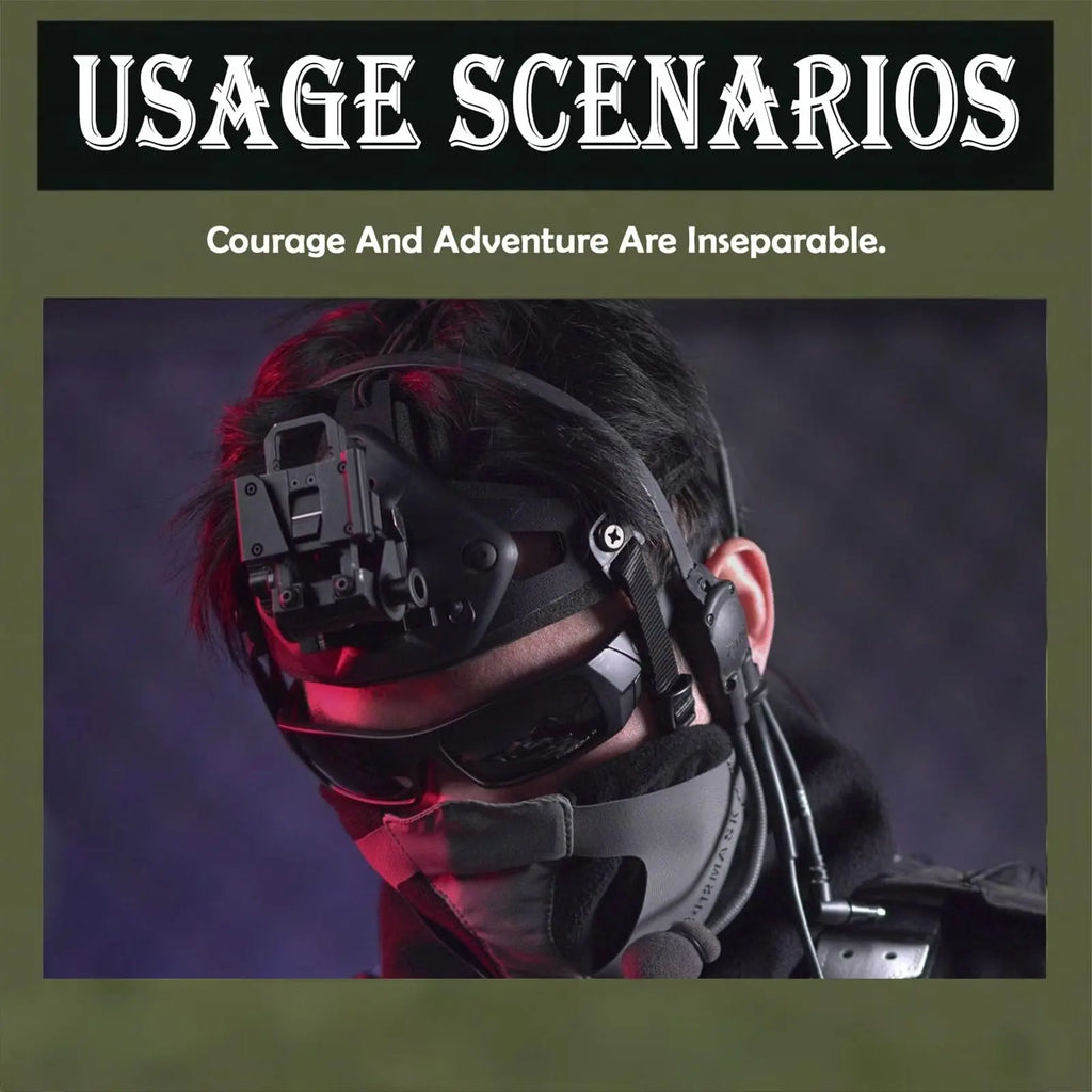 Multi-Function NVG Head Mount with Adjustable Suspension, Lightweight Tactical Helmet Camera Bracket for Outdoor and Filming