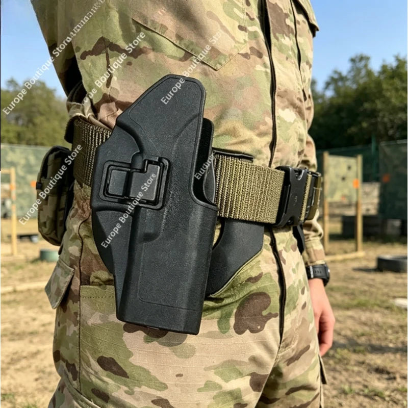 2026 Quick Release Pistol Holster for G18 Hunting Gun Holster Waist Carry Tactical Outdoor Equipment Plastic Quick Pull Sleeve