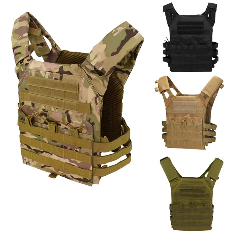 Outdoor Hunting Body Armor JPC Molle Plate Carrier Vest Combat Protection 600D Nylon Camo Tactical Vest CS Hunting Waistcoat