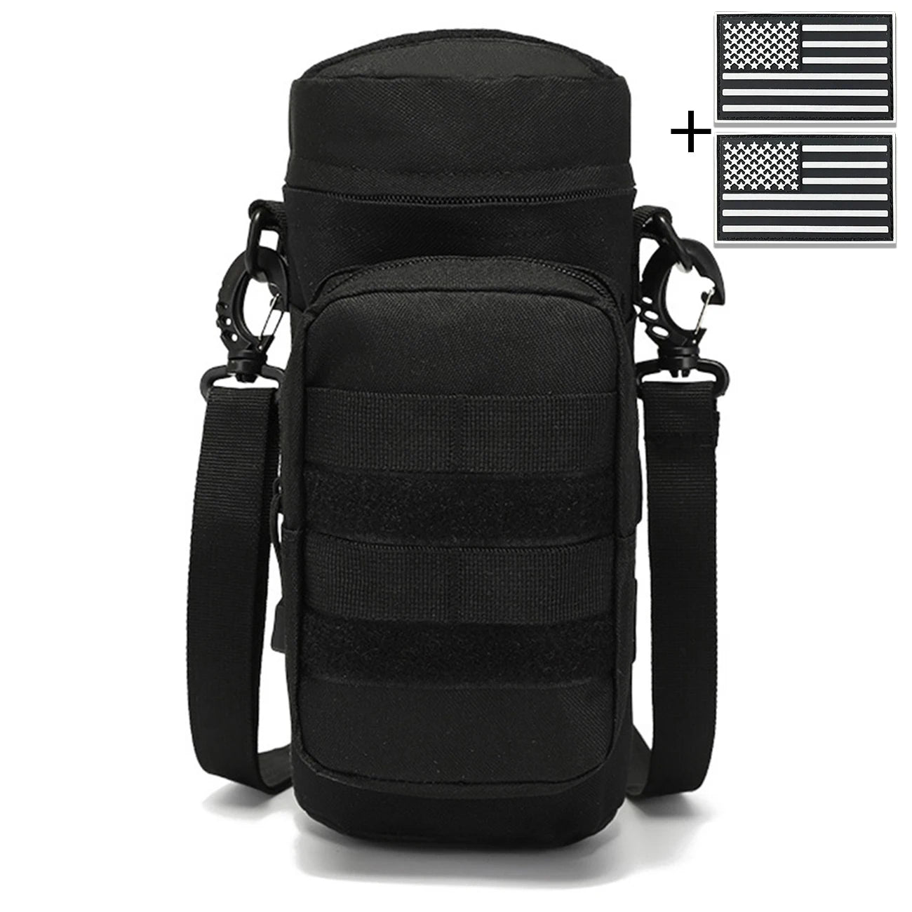 Outdoor hunting Molle water bottle bag with adjustable shoulder strap Magic Sticky, suitable for hiking, fishing and hunting