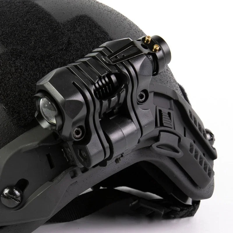 Helmet Flashlight Holder 25mm Multi-Angle Plastic Light Clamp Mount with Wrench Side Rail Mount Fast Helmet Accessory
