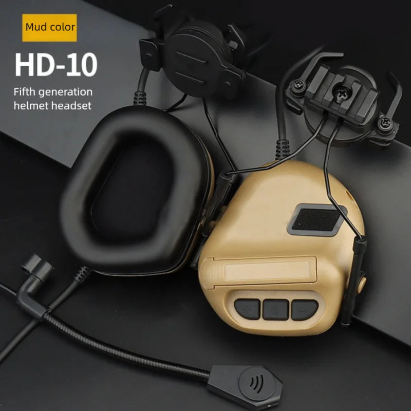5th Gen Movement Tactical Helmet Ox Horn Bracket Communication Noise Reduction Headset Set Without Pickup