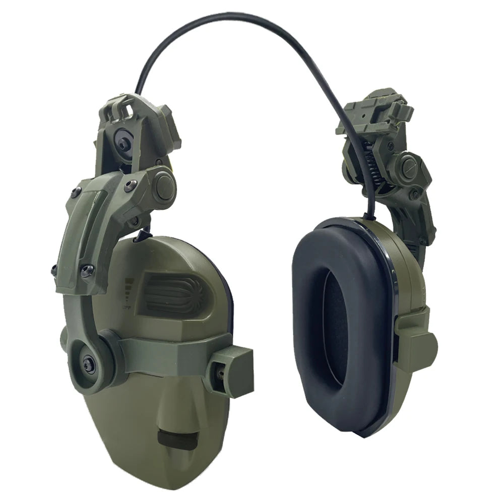 Multi-Angle Rotation Helmet Headset for Shooting Electronic Hearing Protection Ear Protect Fit OPS Core ARC and Team Wendy Rail