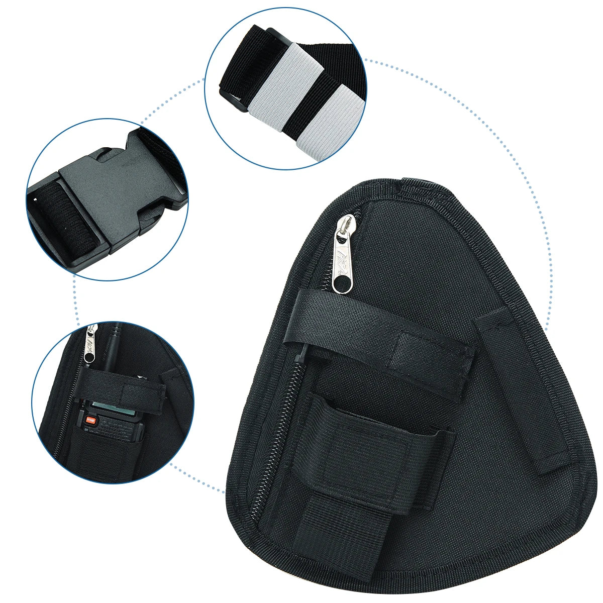 1 PC Radio Chest Harness Carrying Bag Two Way Radio Pack Walkie Talkie Chest Bag for Hiking Construction Sites Climbing Sports