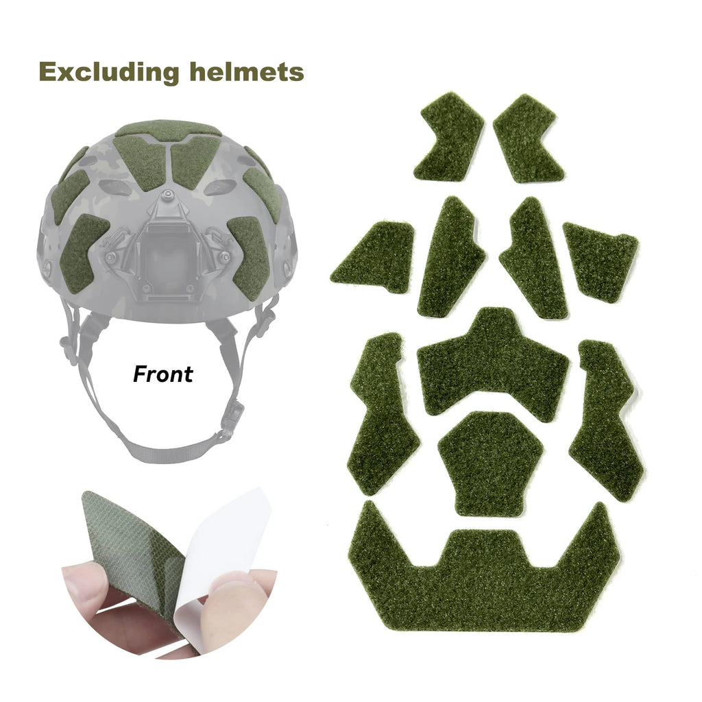 Newest Tactical Airsoft Helmet Patches Universal Exterior Tape Helmet Hook and Loop Stickers Kit for Fast Helmets Magic Sticker