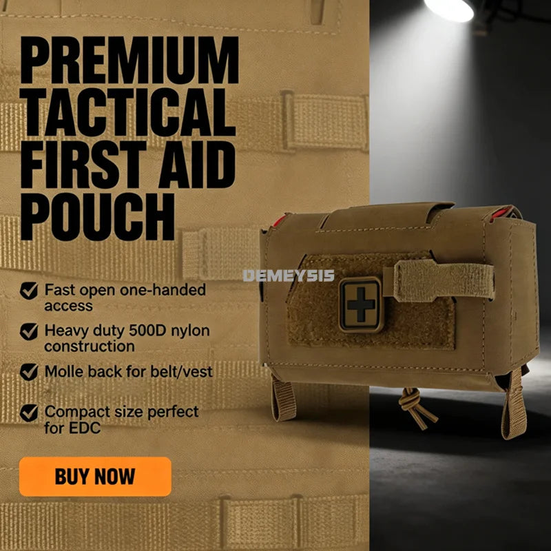 Tactical IFAK Medical Pouch Quick Deployment Compact EDC Utility Organizer Pouch for Hiking Hunting Camping Emergency Bag