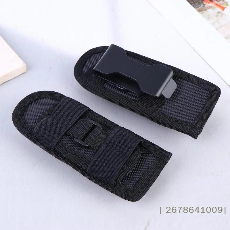 Rotatable Flashlight Holster,Nylon Belt Flashlight Pouch, Universal Flashlight Holder for Tactical Use