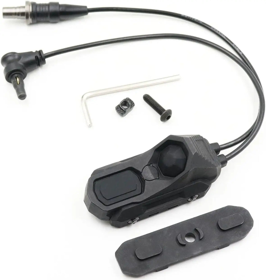 Hunting Scout Light, Tactical Flashlight PEQ Laser Button, AXON Remote Two-Wire Dual Function Pressure Switch SF/2.5/Crane Plug