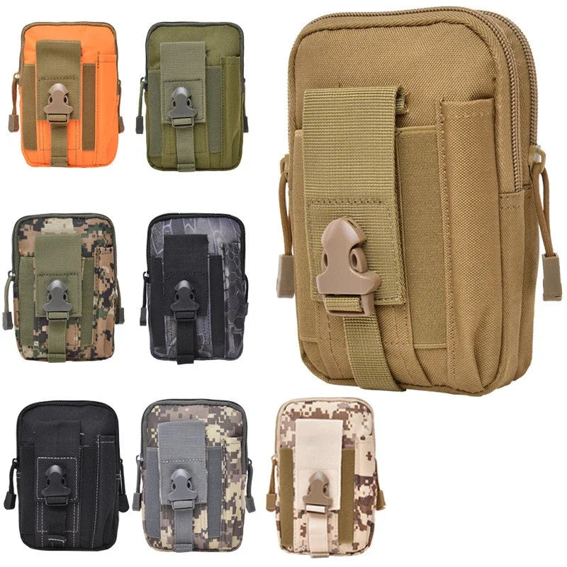 Molle Tactical Pouch Belt Waist Pack Men Small Pocket Survival Tool Bag for Running Travel Camping Hunting Airsoft