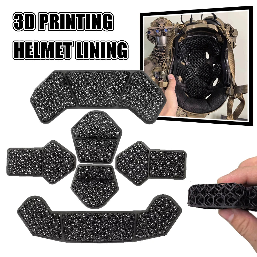 3D Printing Polymer Honeycomb Helmet Lining Nano Breathable Lightweight Airsoft Tactical Helmet Lining Pressure Reducing Pad