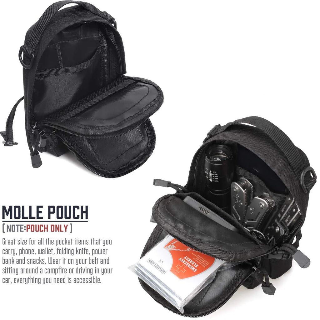 Tactical Molle Pouch Small, EDC Utility Pouch Tactical Tool Pouches Bag Compact Multi-Purpose Waist Pouch
