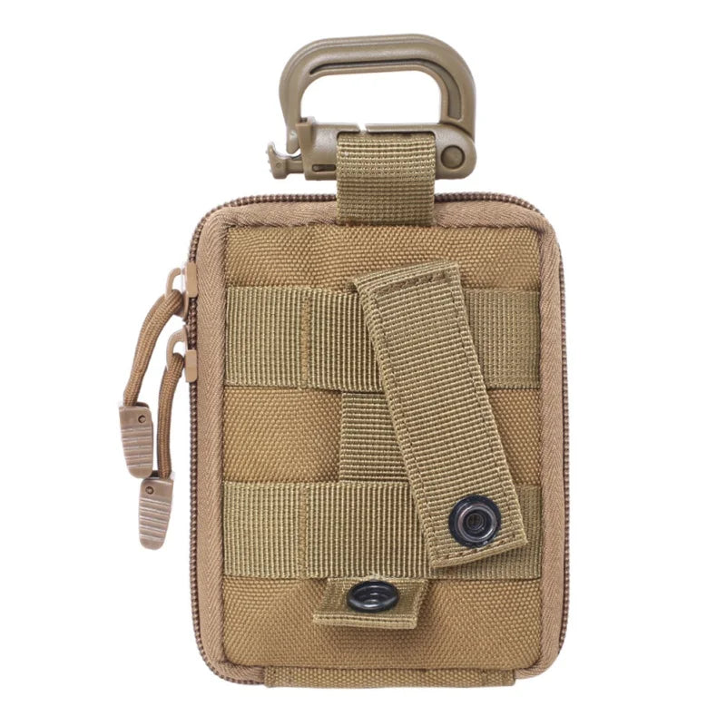 Mini Tactical Molle Utility Pouch Multi-Functional EDC Accessory Bag with Hook-and-Loop for Hunting and Camping