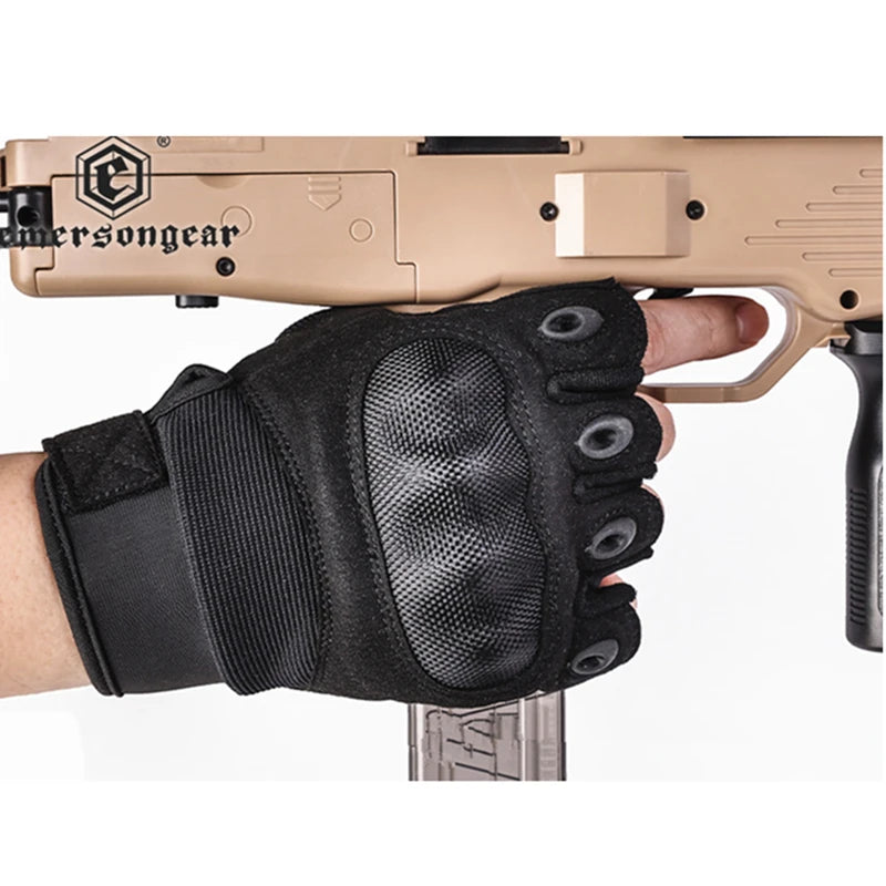 Tactical Damping Pad Half Finger Gloves  Men's  Combat Hunting Shooting Airsoft Paintball Police Duty - Fingerless