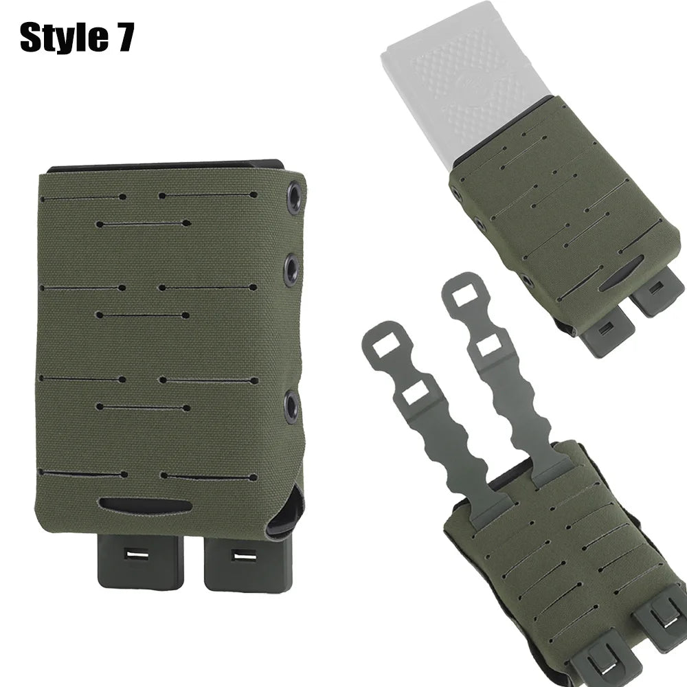 OPHIDIANTAC 5.56/7.62/9mm/AR15/M4 Mag Bag Molle System Lightweight Storage Bag Waistcoat Accessory Pack for hunting gear