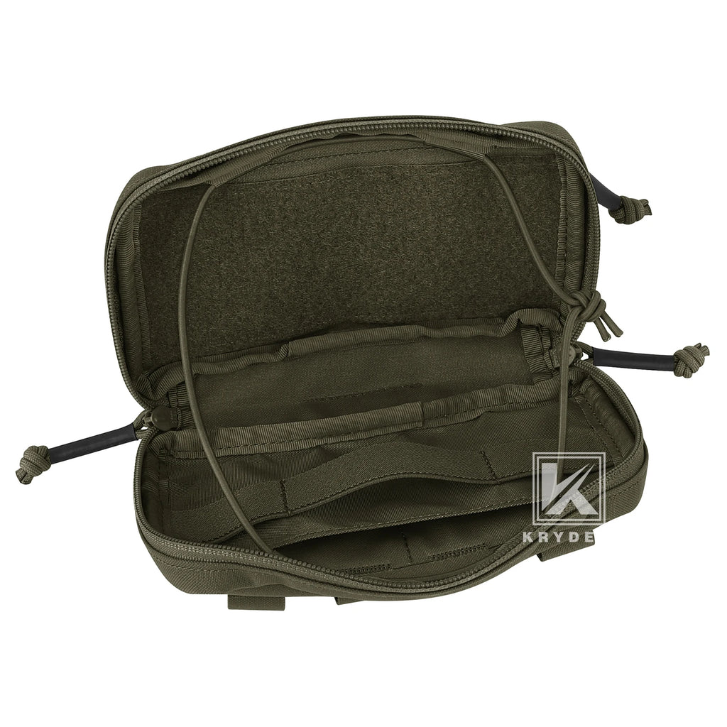 KRYDEX Tactical Admin Pouch Chest Bag MOLLE Utility Pouch Front Pocket for Vest and Chest Rig Camping Outdoor Accessories