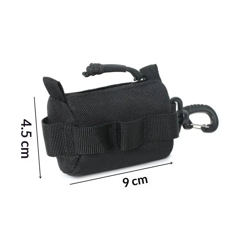 Outdoor Buckle Bag EDC Pouch Zipper Key Holder Pocket Portable Wallet for Small Tools Travel Gear