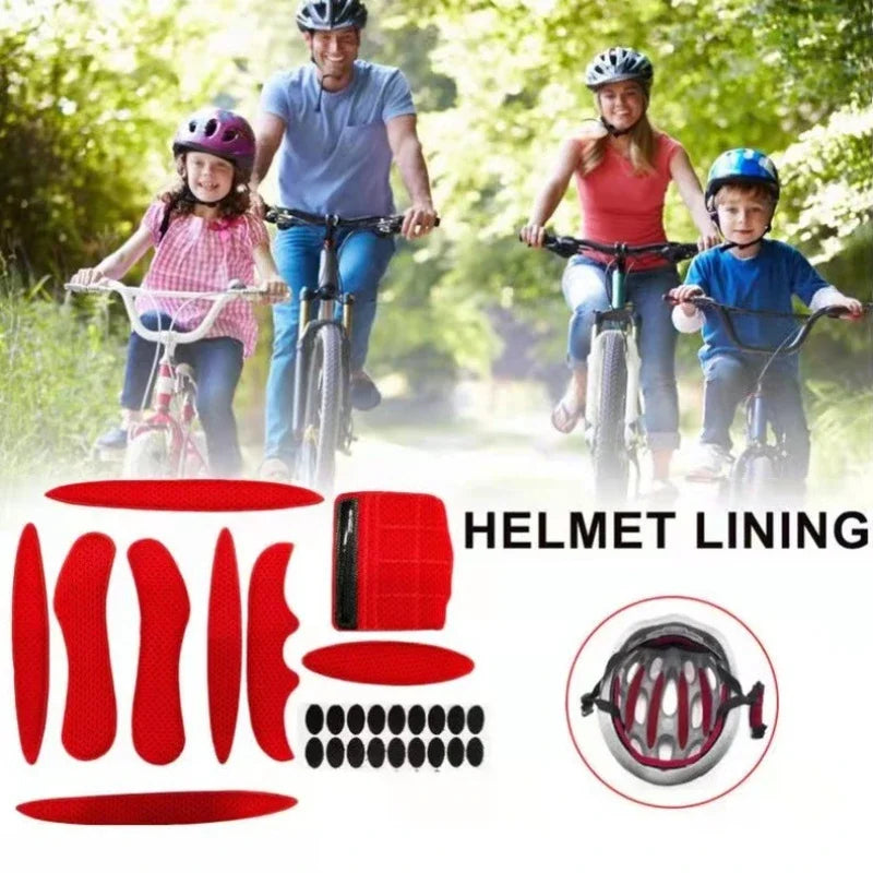 27pcs/set Helmet Padding Kits Sealed Sponge Replacement Motorcycle Bicycle Cycling Universal Foam Pads Set