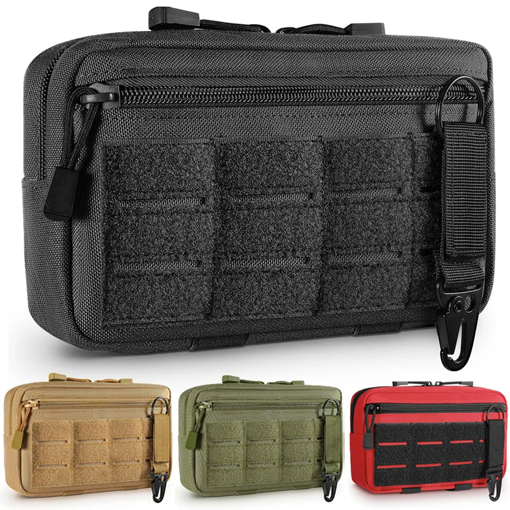 Molle Admin Pouch Utility EDC Tool Pouch Hunting Bag Horizontal Modular Pouch Chest Waist Pack EMT Orgaznier Bag for Outdoors