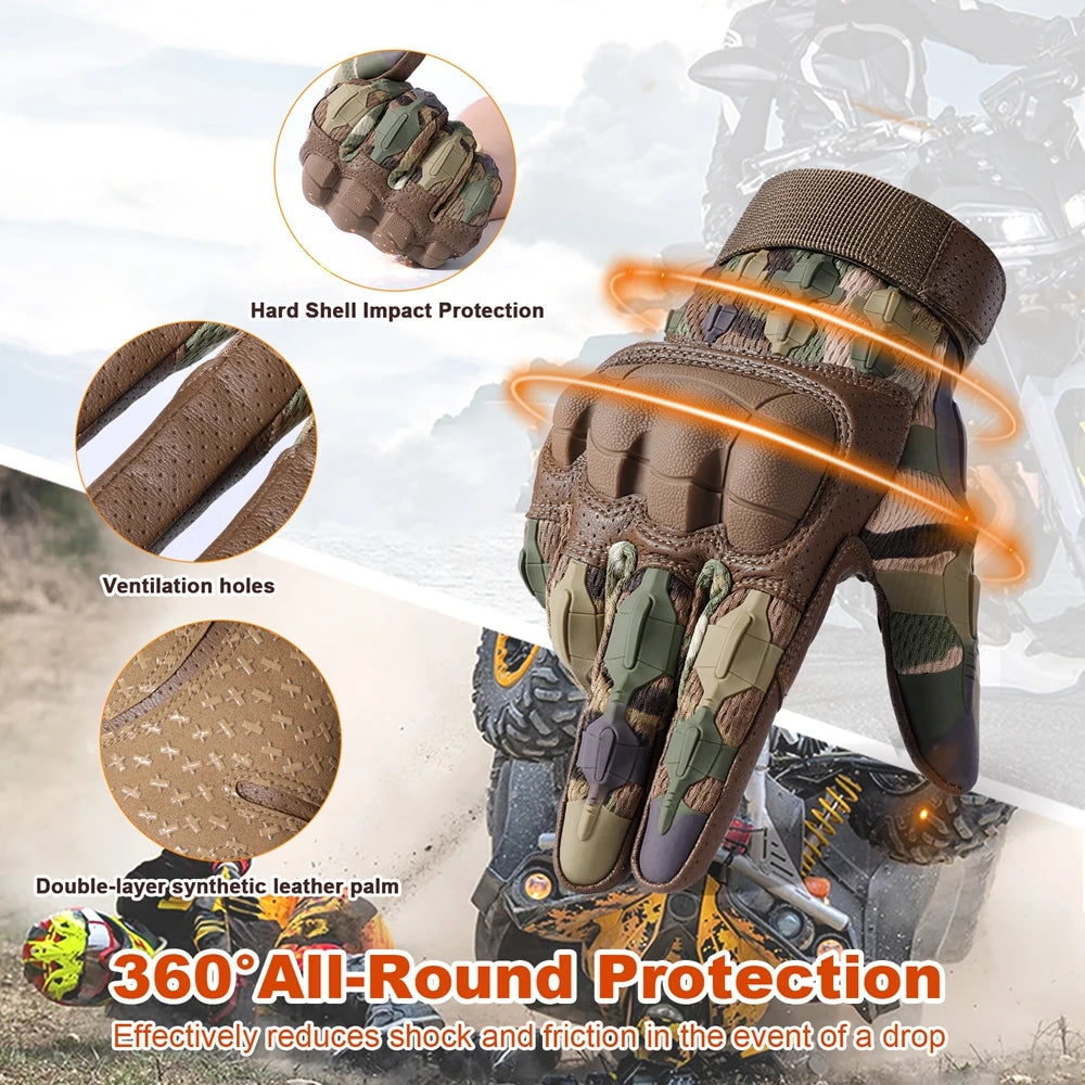 Touch Screen Hunting Gloves Hard Shell Outdoor Sports Paintball Motorcycle Hiking Camping Tactical Cycling Protective Equipment