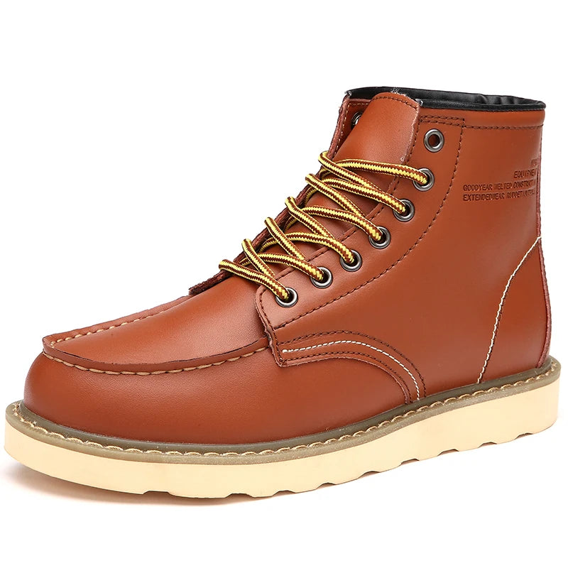 New Outdoor Men Hiking Shoes Waterproof Tactical Leather Hunting Boots Desert Camping Sneakers Ankle Men Trekking Casual Shoes
