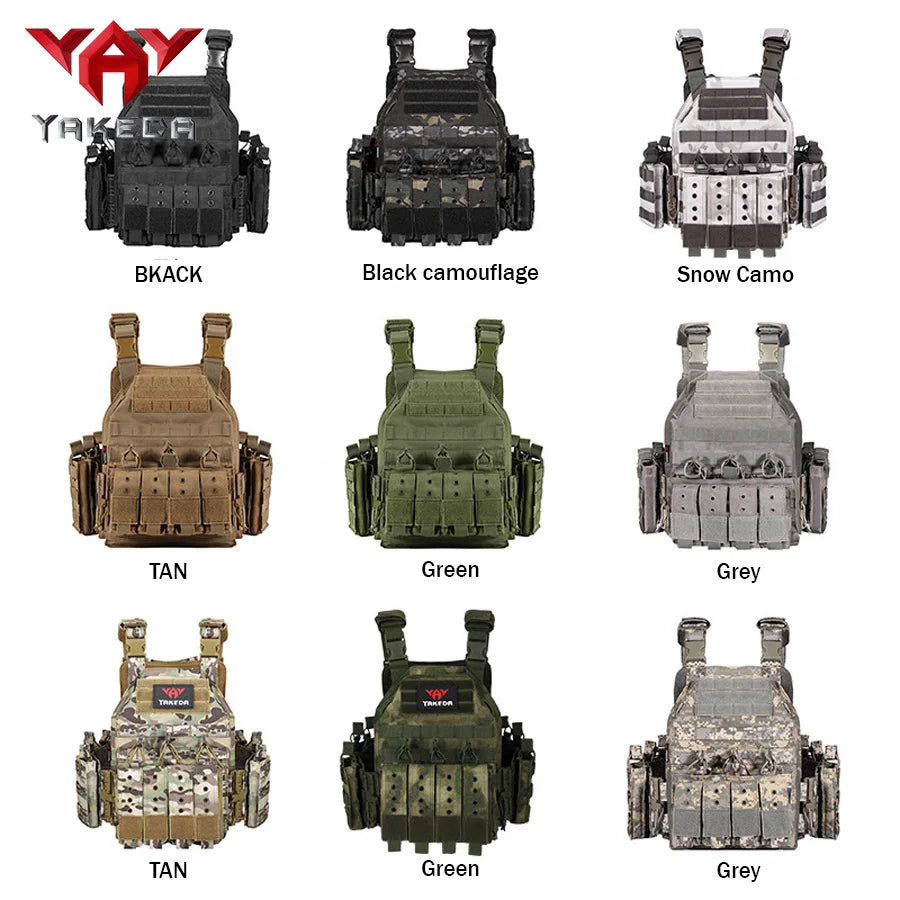 YAKEDA quick dismantling tactical training vest outdoor CS protective equipment combat vest camouflage suit