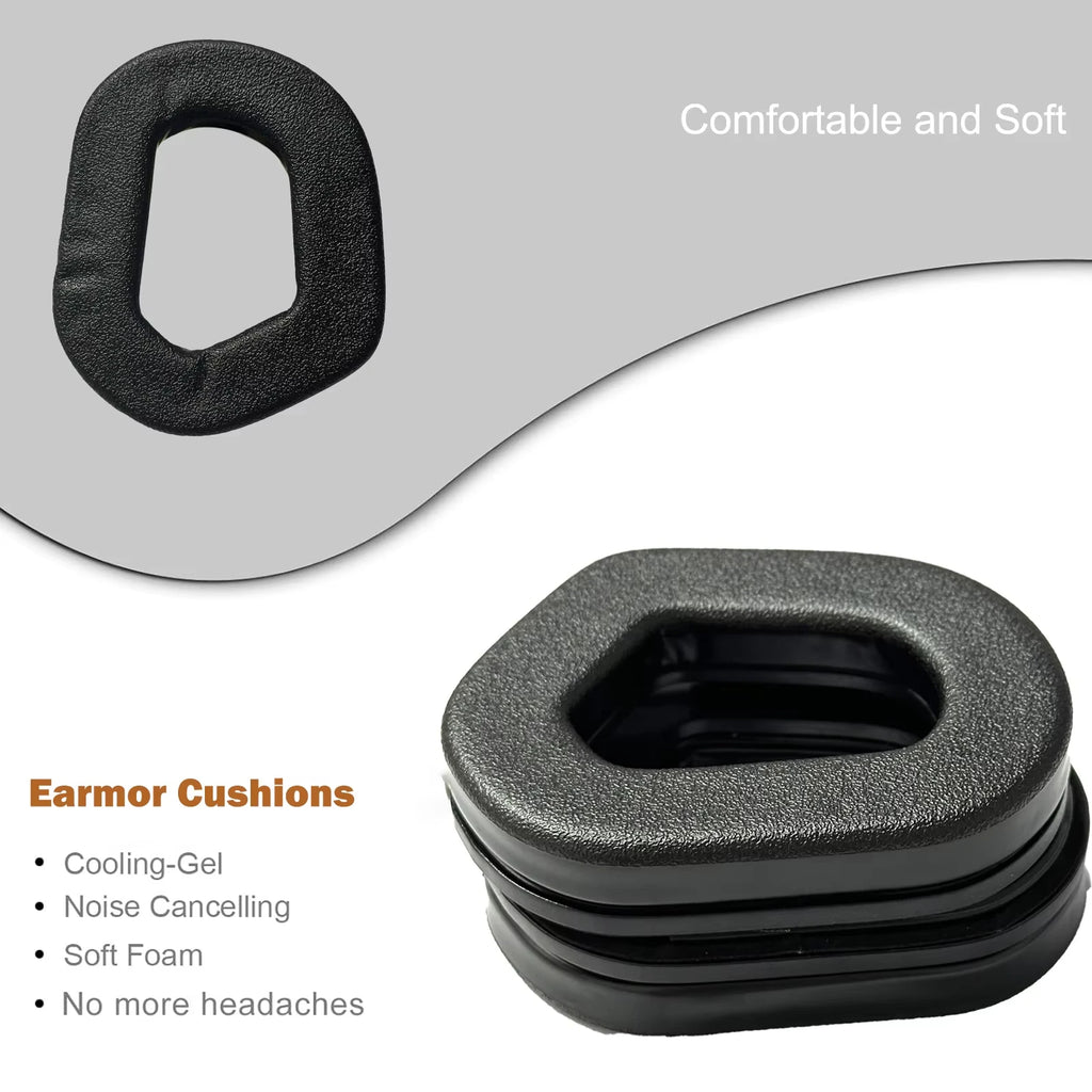 EARMOR Headset Earmuffs Pair S03 Silicone Gel Ear Cushion Pad Headset Accessories Fit for M31/M32/M31H/M32H Headset