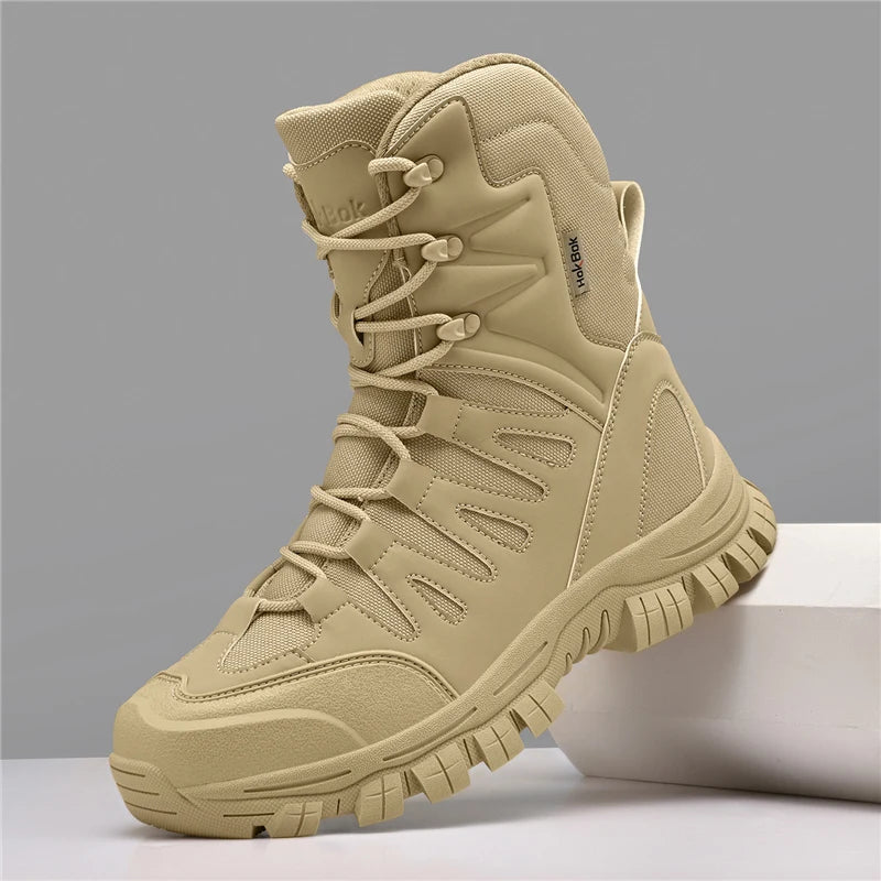 New High Quality Leather Men's Motorcycle Boots Outdoor Non-slip Men Ankle Boots Handmade Male Mid-Calf Boots Leisure Walk Botas