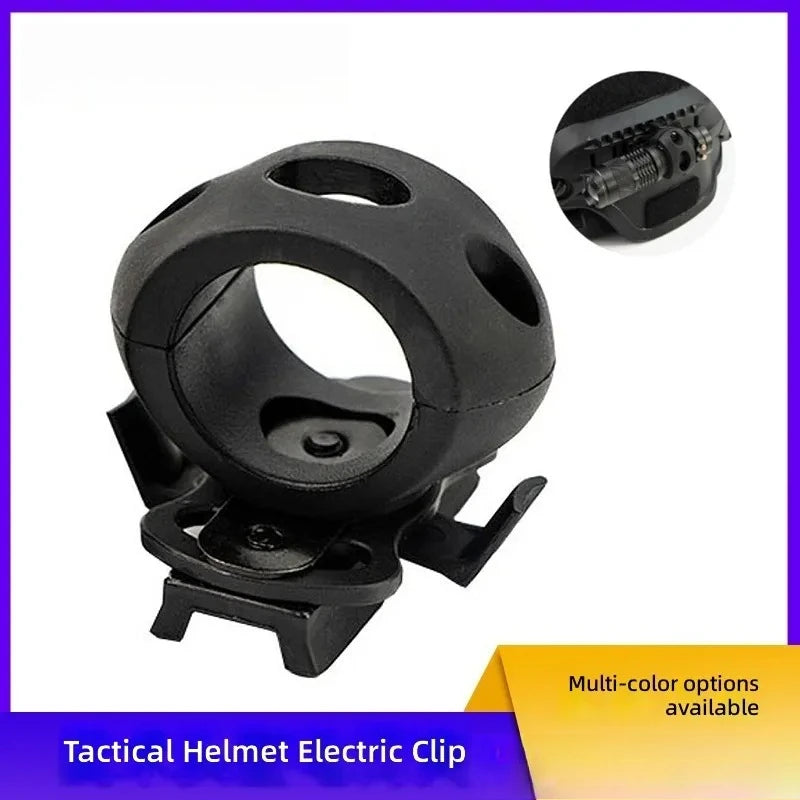 Tactical Helmet Side Rail Flashlight Mount Clip for Fast Attachment Compatible with MICH Advanced Combat Helmet Field Use