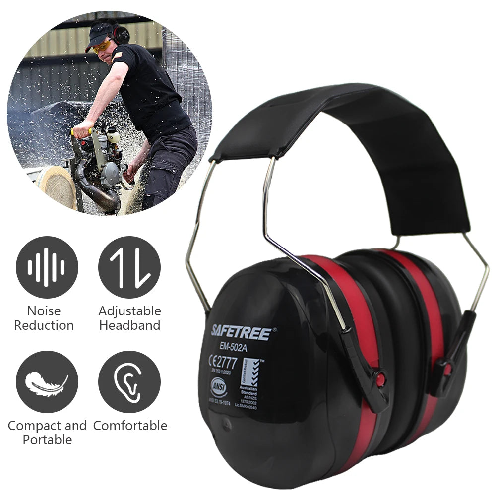 SAFETREE ANSI/CE Foldable Safety Earmuffs Noisy Reduction Head Wearing Working Shooting Hearing Protection