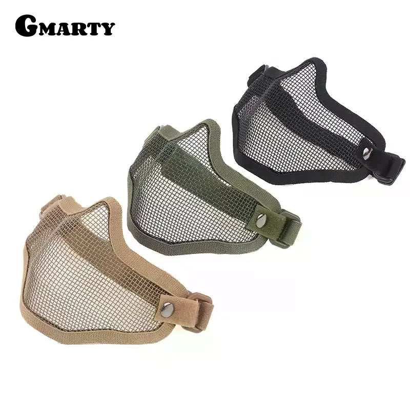 Airsoft Tactical Mask For Outdoor Hunting, Protective Mesh Mask, BB Gun Shooting Accessories