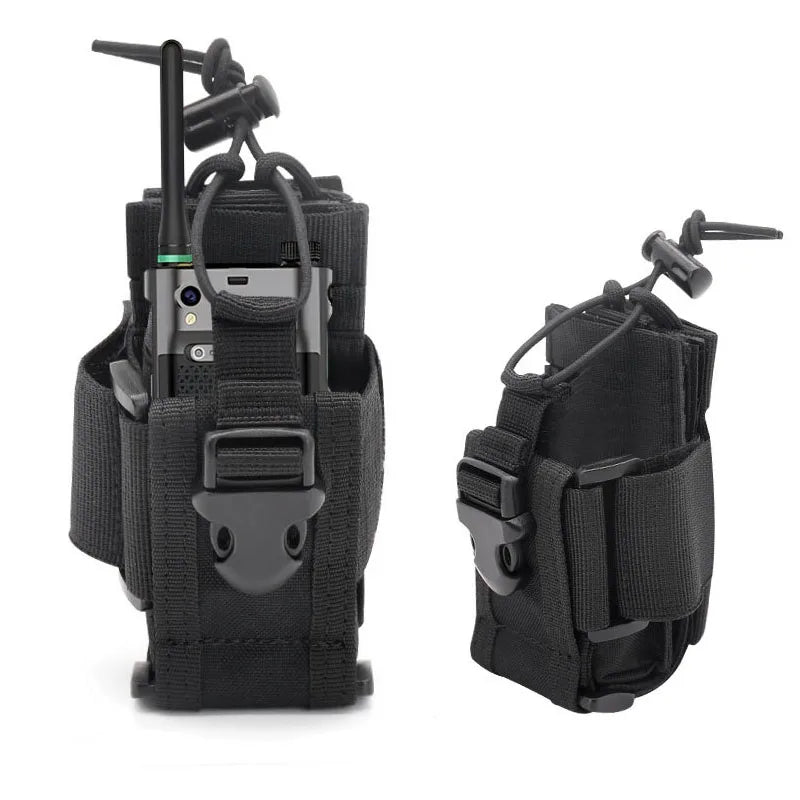 New Tactical Adjustable Walkie Talkie Holder Radio Pouch Hunting Interphone Hanging Bag Outdoor Nylon Molle Radio Pouch