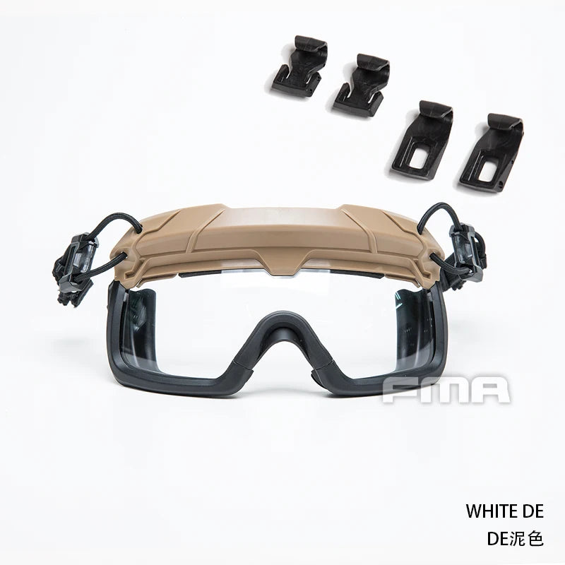 FMA Safety Goggles For Tactical Helmet Protective Glasses Anti Fog Dust Paintball TB1333
