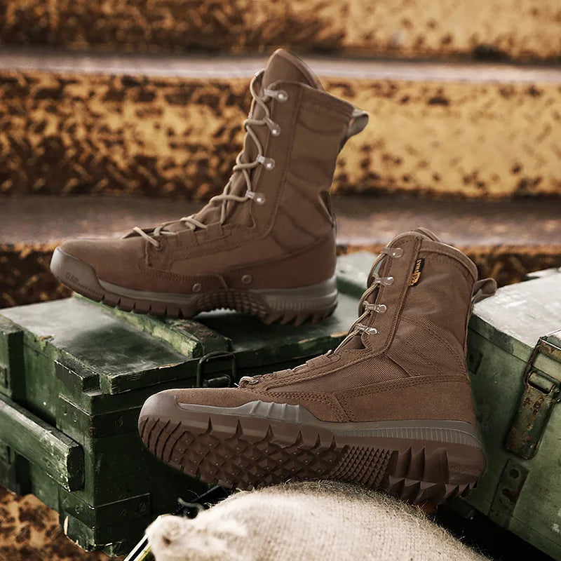 Lynjacye Lightweight Desert Tactical Boots Men Outdoor Boots Size 38-45 Men Women Breathable Male Ankle Boots Jungle Shoes