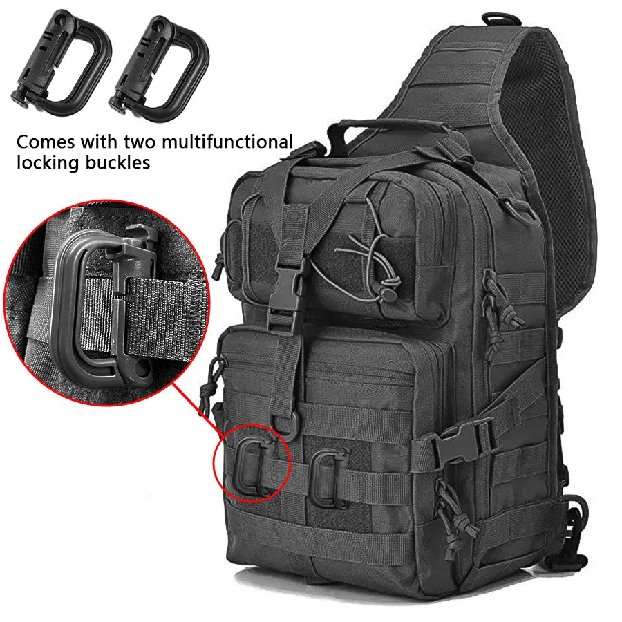 Outdoor Single Shoulder Training Extra Large Chest Bag Waterproof Oxford Cloth Camouflage Photography Crossbody Bag