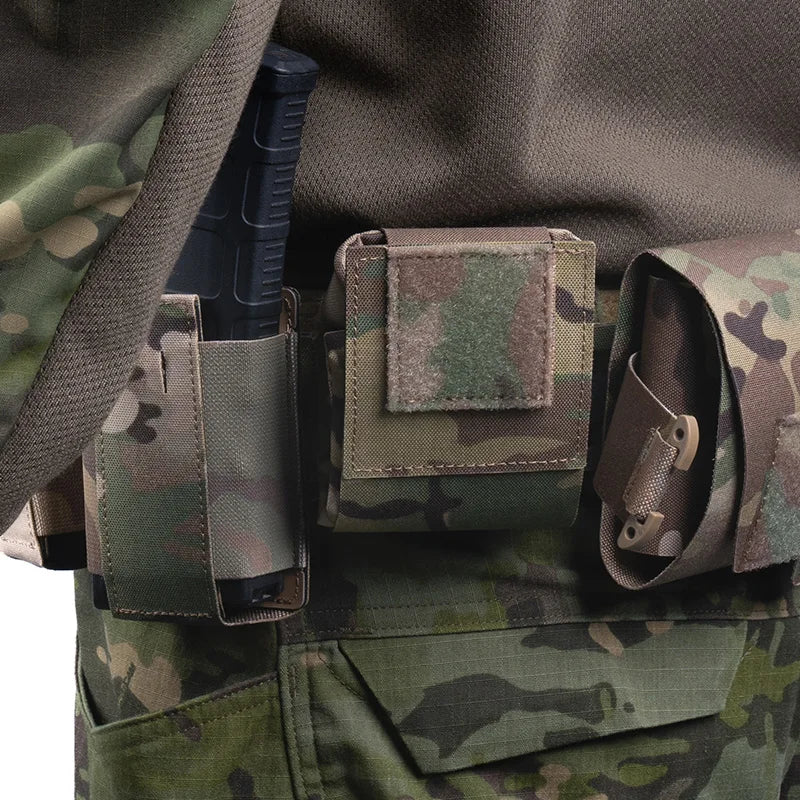 Tactical Molle Dump Pouch Small Dump Pouch for Belt Adjustable Accessory Water-Resistant Drawstring Magazine Utility Pouch
