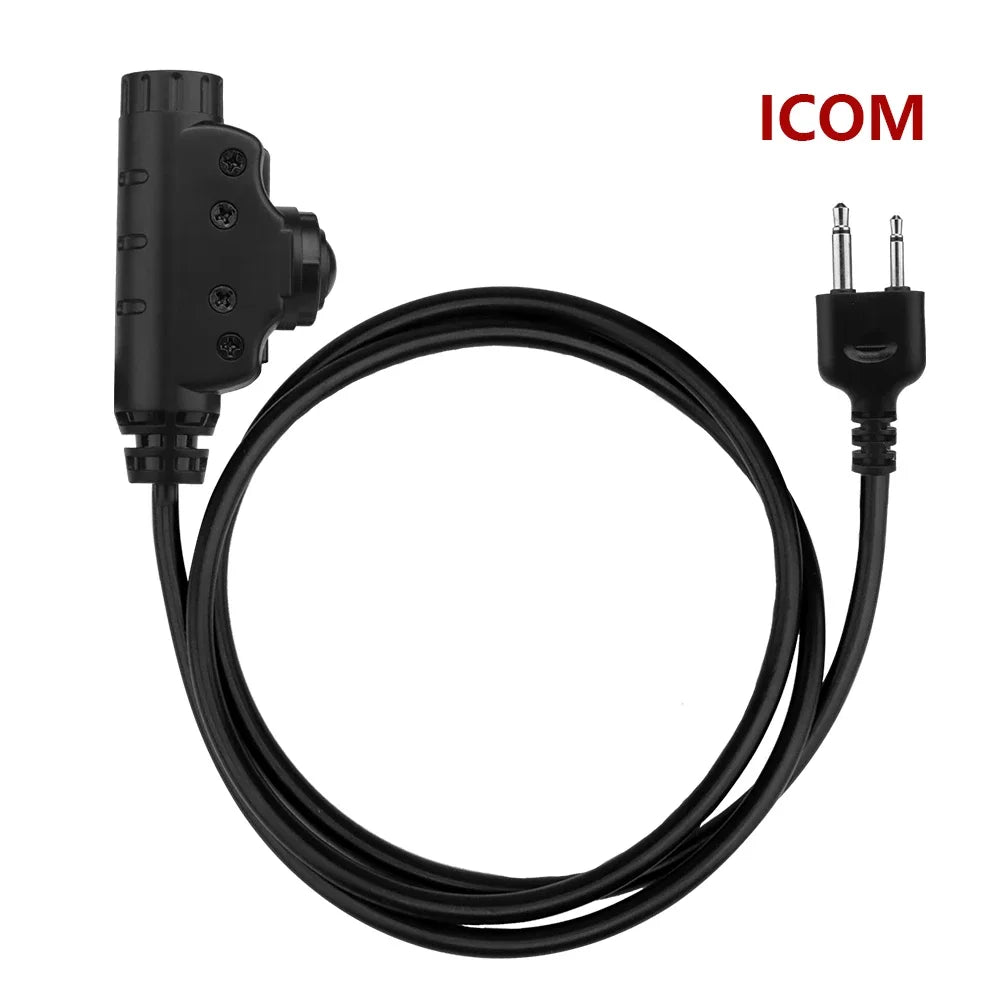 PTT Adapter Plug Headphone Adapter Tactical Headsets & Accessories Compatible with U174 Plug for Walkie Talkie Kenwood MOTOROLA