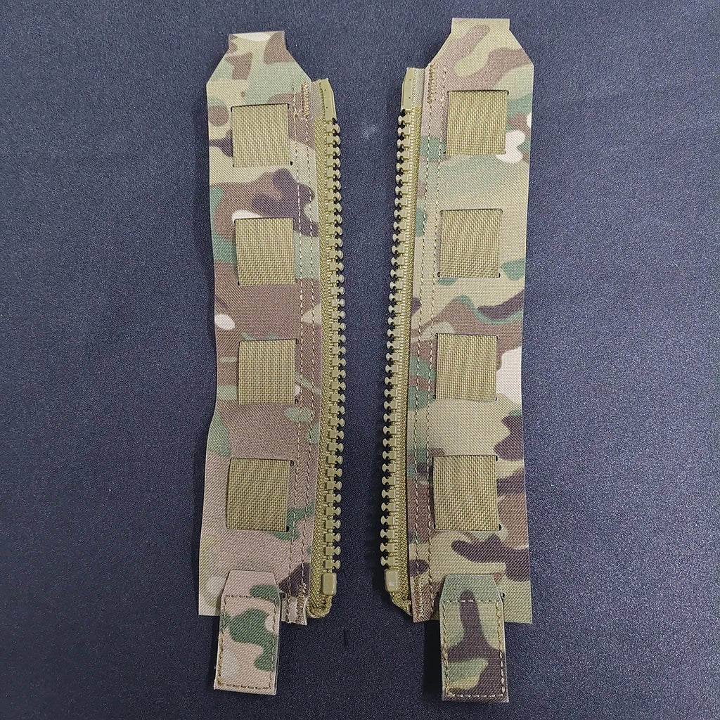 Tactical Back Panel Zipper MOLLE Adapter 500D Nylon Lightweight Versatile For Rear Pack Plate Carrier 3950 Tactical Gear 2PCS