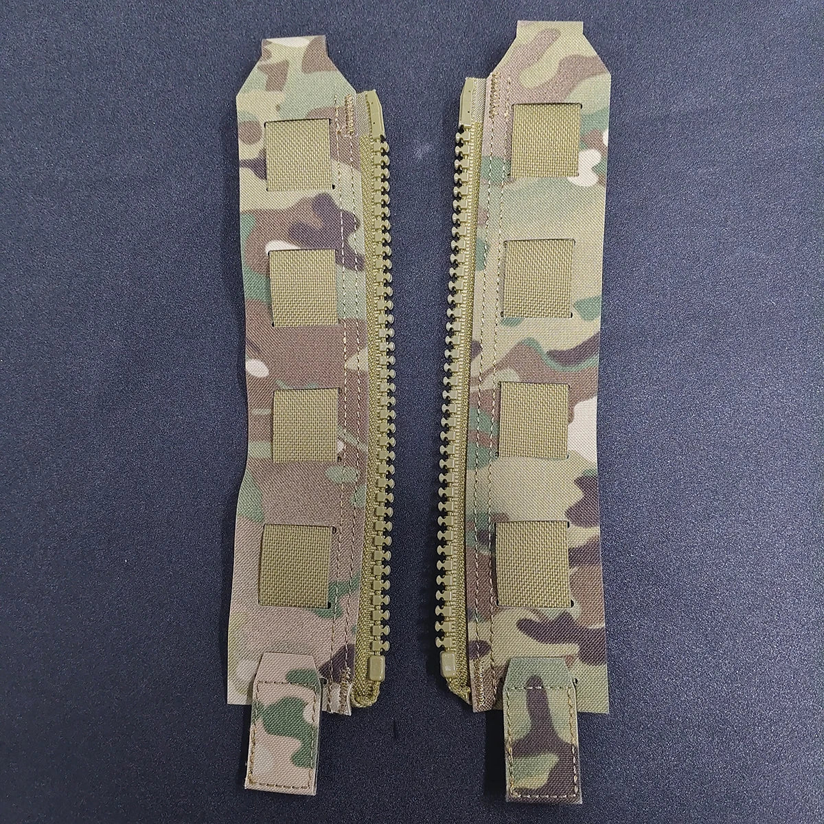 Tactical Back Panel Zipper MOLLE Adapter 500D Nylon Lightweight Versatile For Rear Pack Plate Carrier 3950 Tactical Gear 2PCS