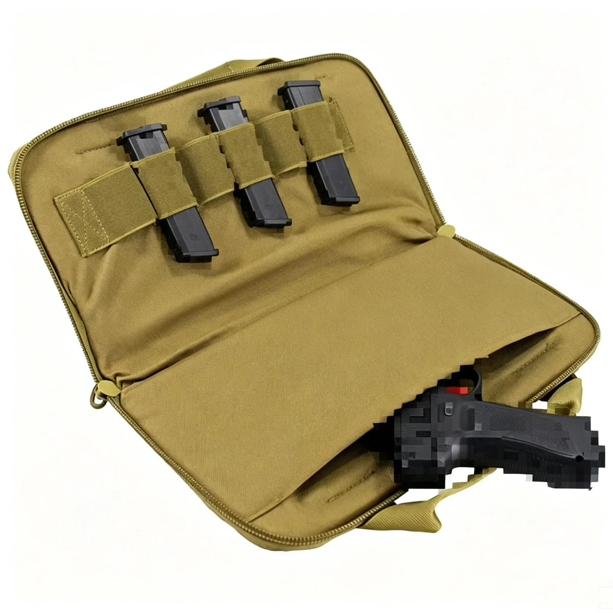 Outdoor sports pistol storage bag, magazine storage bag, pistol bag concealed carrying cushion holster with magazine storage slo
