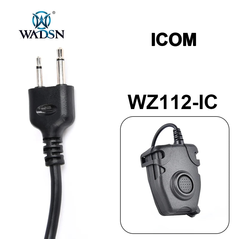 WADSN PTT Button Tactical Headset Interphone walkie talkie linker airsoft accesorios headphones ipsc TCI