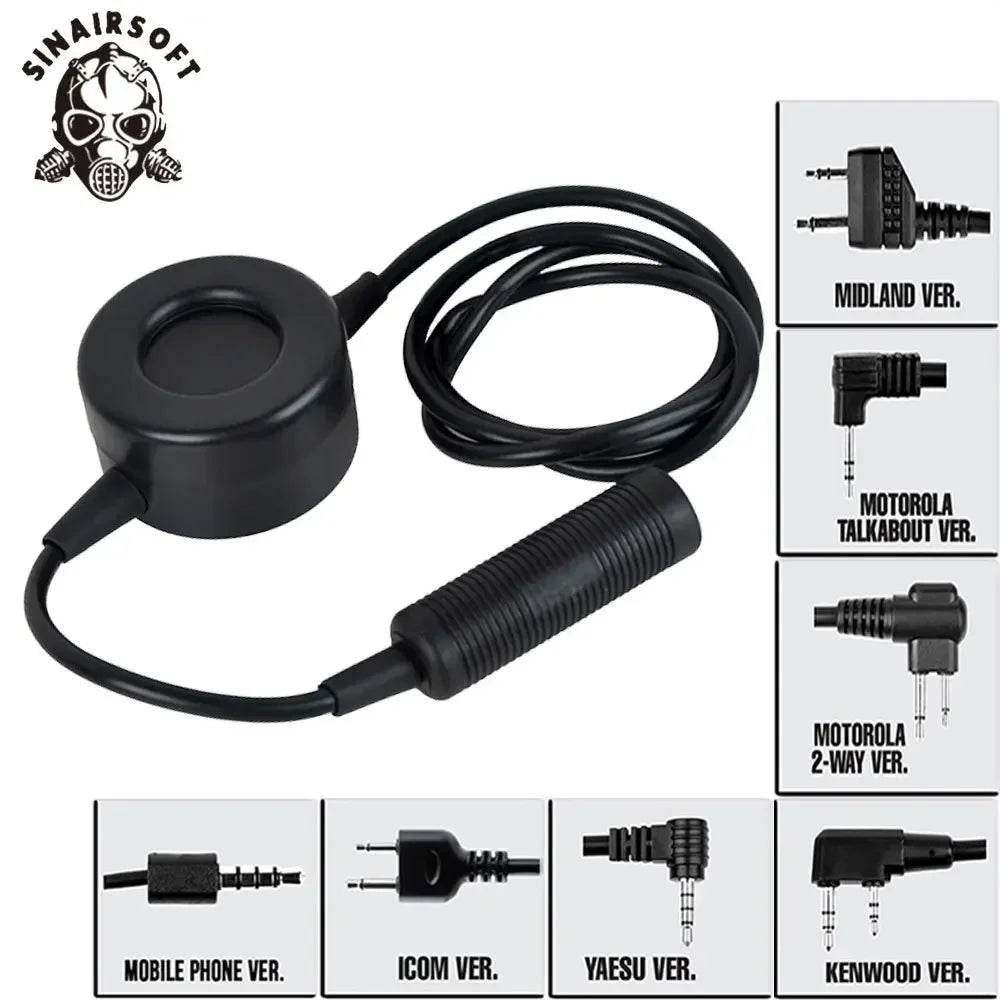 SINAIRSOFT Z Tactical Cable & PTT TCI Tactical Headset Earphone Accessory Cable Plug Adapter Standard Version Z114