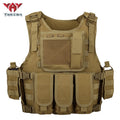 YAKEDA Tactical Vest for Airsoft Paintball Hunting, Adjustable Lightweight with Molle Pouches, Outdoor Protective Gear