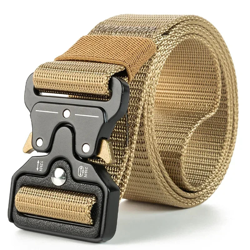 Alloy  Belt Quick Release Tactical Military Style Waistband Durable Breathable Adjustable Heavy Duty Work Outdoor Men's Women's