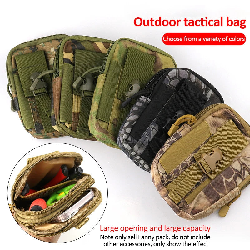 Multipurpose Belt Bag Freely Adjusted Outdoor Sports Bag Survival Tool Bag Travel Waist Bag for Camping Hiking Running Fishing