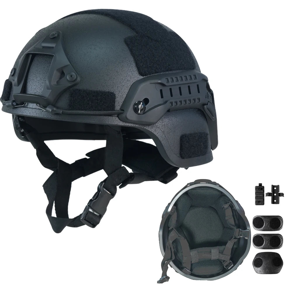 BOOIU Tactical Helmet MICH2000 FRP MH High Cut Helmet 8mm Fiberglass Airsoft Helmet Outdoor Sports Shooting Protect Equipment
