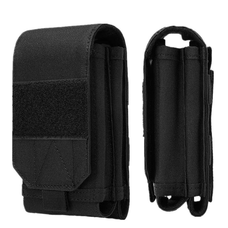 Double Molle Laser Cell Phone Pouch Tactical Belt EDC Pouch Holder Waist Accessories Bag Outdoor Camping Mobile Phone Pack Bag