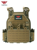 YAKEDA Tactical Plate Carrier Vest,Military Molle Assault Vest with Quick Release Buckles,Adjustable Padded Straps,1000D Nylon