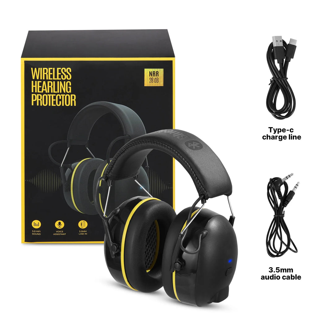 28dB Professional Noise Cancelling Bluetooth Earmuffs Electronic Hearing Protection Headset for Shooting, Hunting & Range